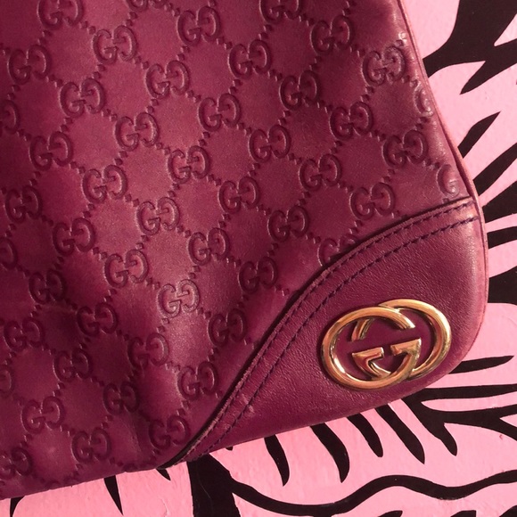 Purple leather authentic guccisima gucci bag rare! - Picture 3 of 14